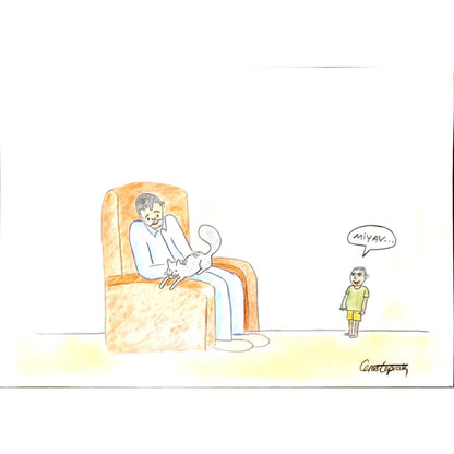 Cemal Toprak 29x21cm Orijinal Karikatür BOD05231
