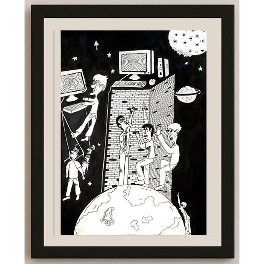 Mustafa Turhan 29x21cm Orijinal Karikatür BOD05234