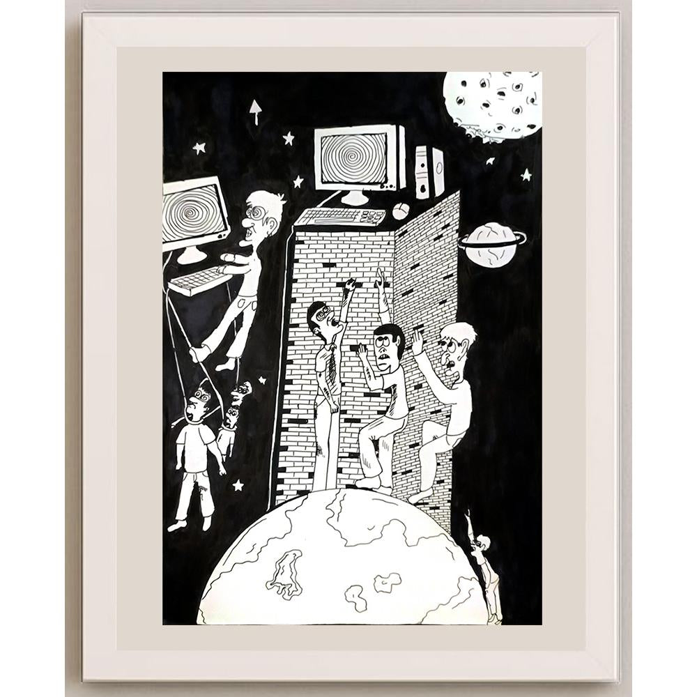 Mustafa Turhan 29x21cm Orijinal Karikatür BOD05234