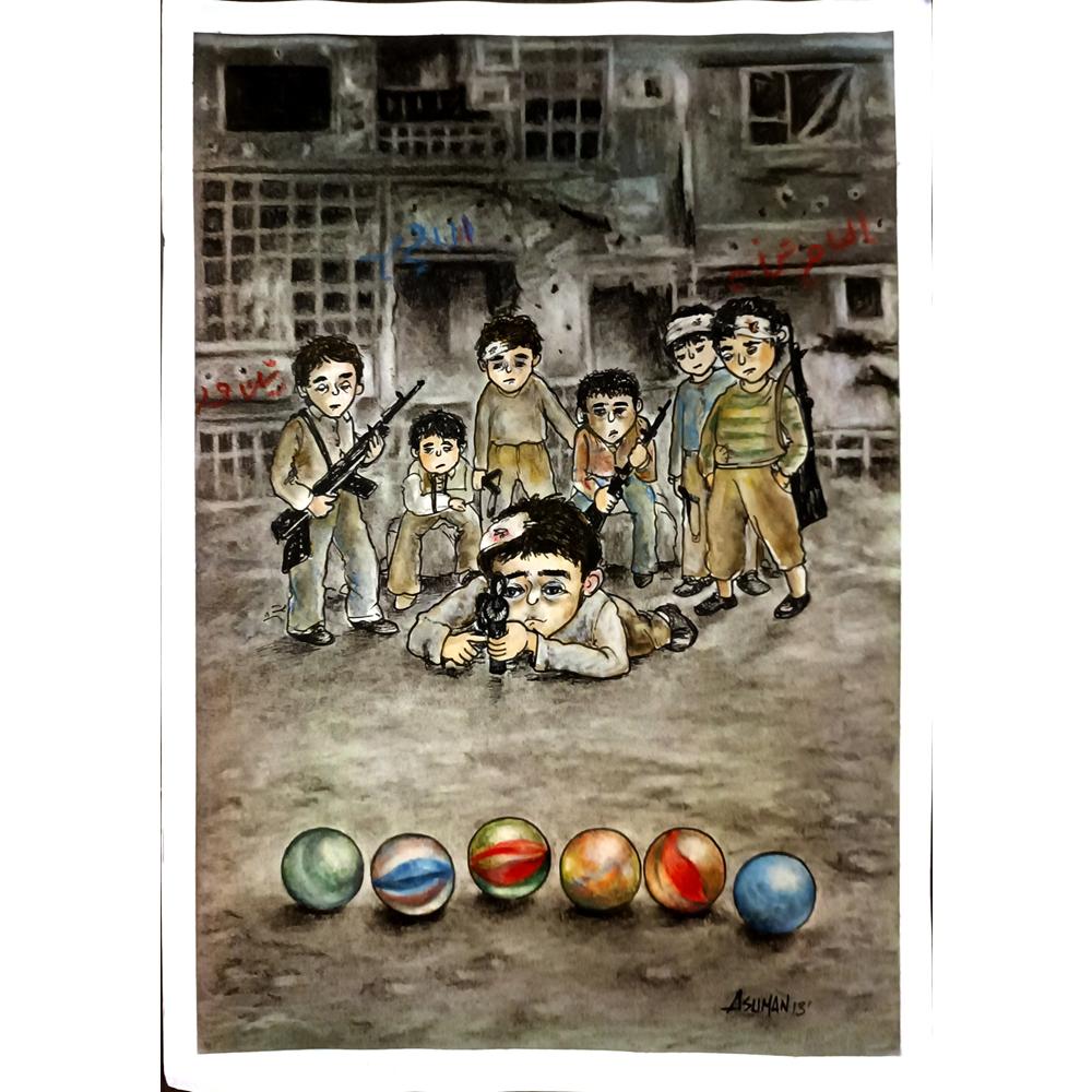 Asuman Küçükkantarcılar 29x21cm Orijinal Karikatür BOD05236