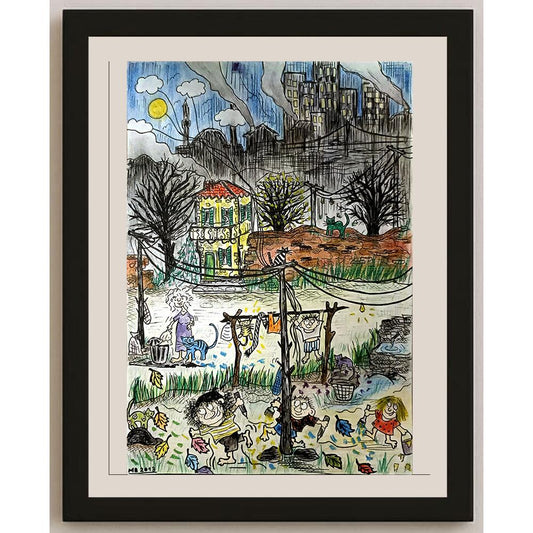 Makbule Biçer 29x21cm Orijinal Karikatür BOD05237