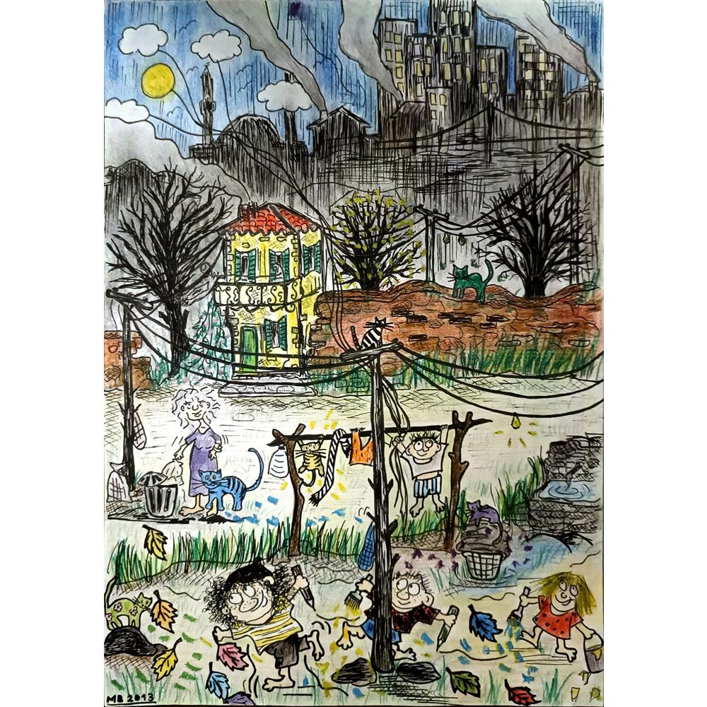 Makbule Biçer 29x21cm Orijinal Karikatür BOD05237