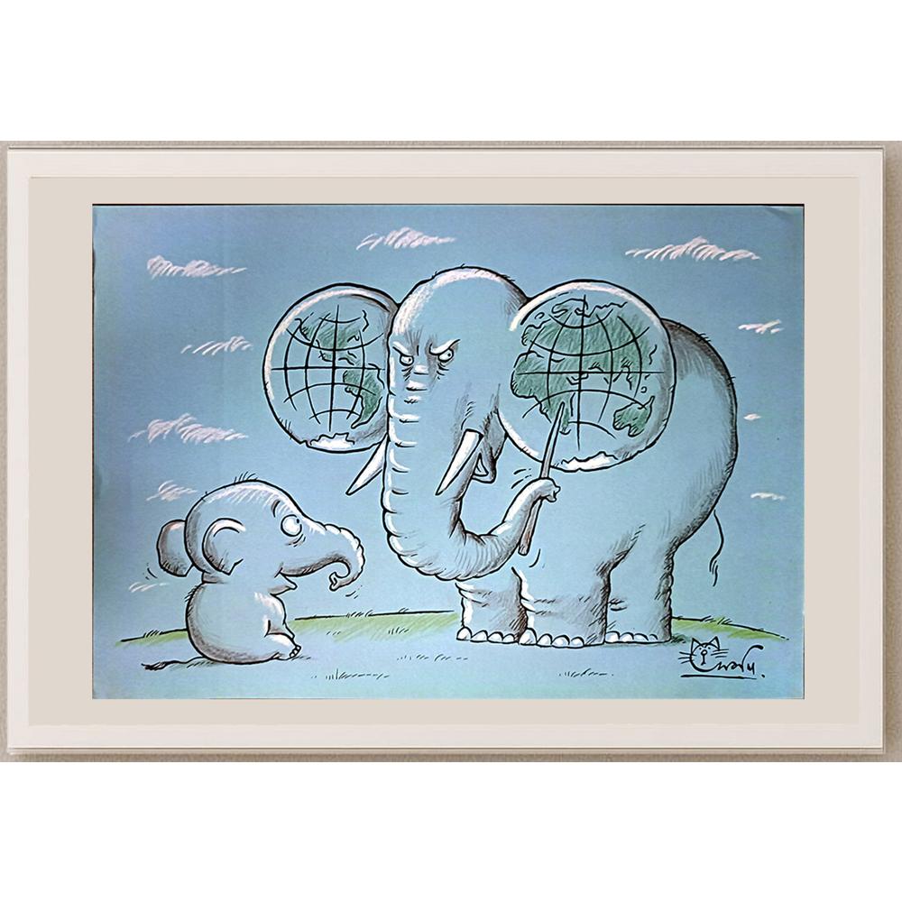 Maxim Smagin 29x21cm Orijinal Karikatür BOD05239