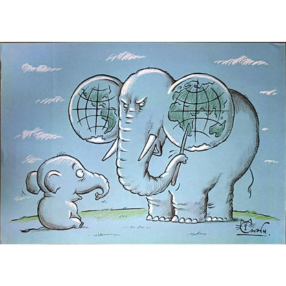 Maxim Smagin 29x21cm Orijinal Karikatür BOD05239