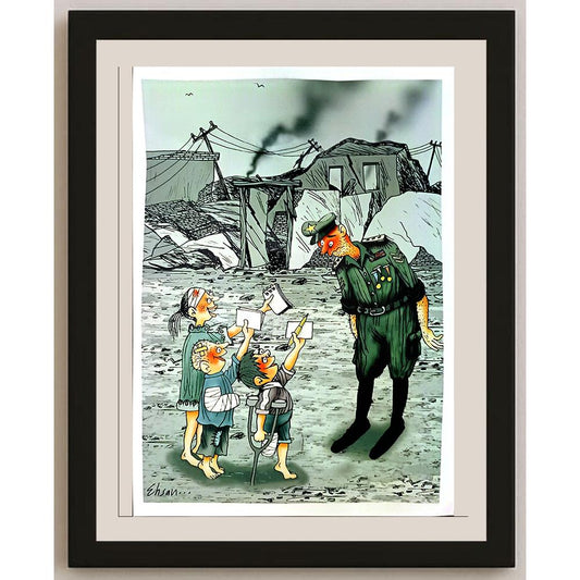 Ehsan Ganji 29x21cm Orijinal Karikatür BOD05249