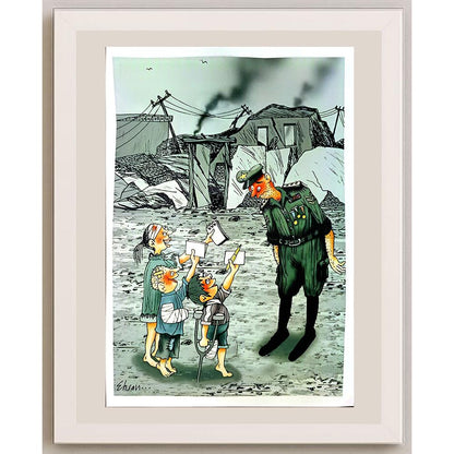 Ehsan Ganji 29x21cm Orijinal Karikatür BOD05249