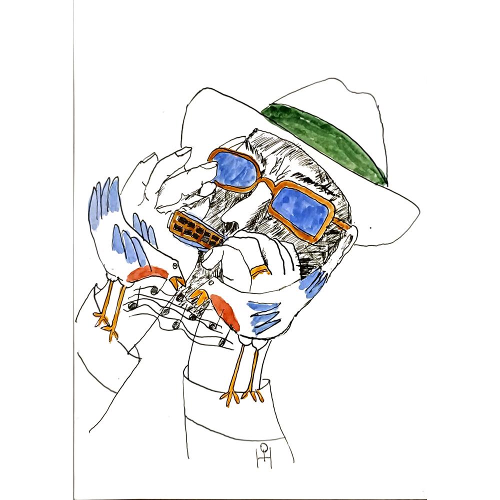 Heino Partanen 29x21cm Orijinal Karikatür BOD05250