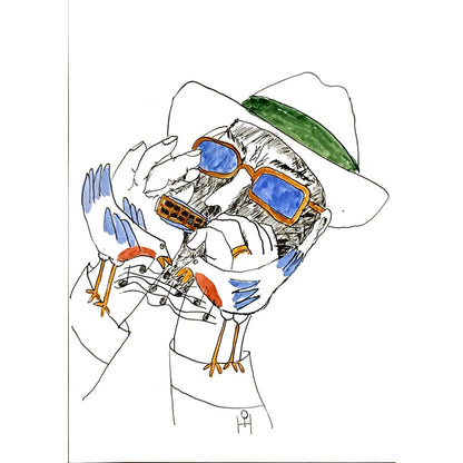 Heino Partanen 29x21cm Orijinal Karikatür BOD05250