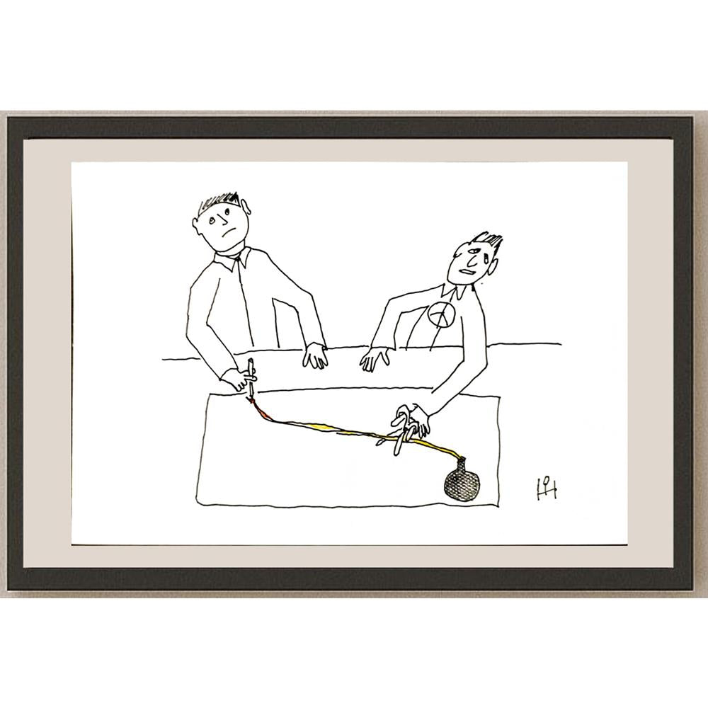 Heino Partanen 29x21cm Orijinal Karikatür BOD05251