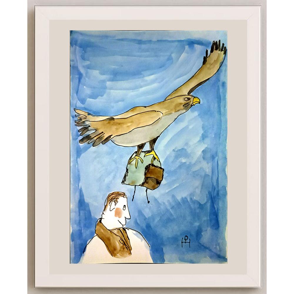 Heino Partanen 29x21cm Orijinal Karikatür BOD05252