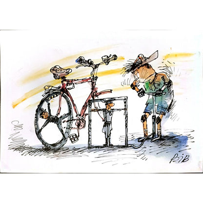 Viacheslav Bibishel 29x21cm Orijinal Karikatür BOD05264