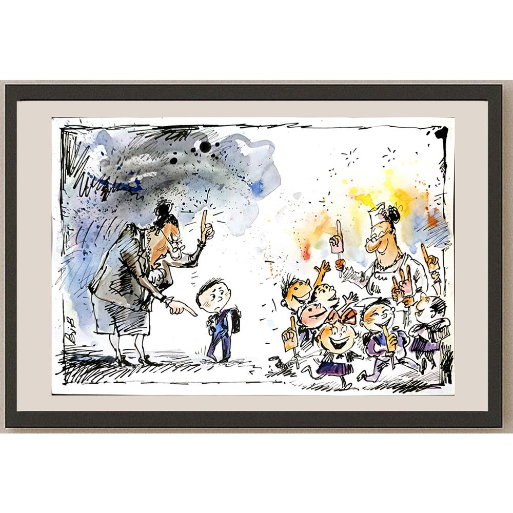 Viacheslav Bibishel 29x21cm Orijinal Karikatür BOD05265
