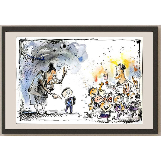 Viacheslav Bibishel 29x21cm Orijinal Karikatür BOD05265