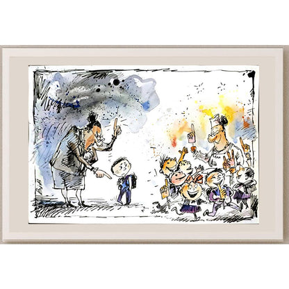 Viacheslav Bibishel 29x21cm Orijinal Karikatür BOD05265