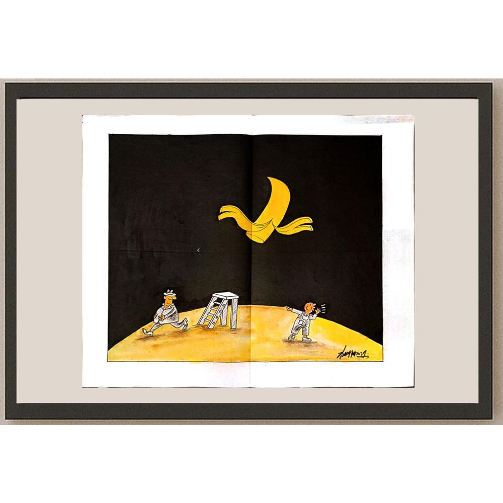 Zhang Yaming 35x33cm Orijinal Karikatür BOD05266