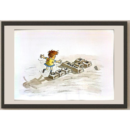 Irien Trendafilov 29x21cm Orijinal Karikatür BOD05277