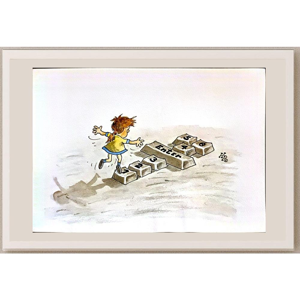 Irien Trendafilov 29x21cm Orijinal Karikatür BOD05277