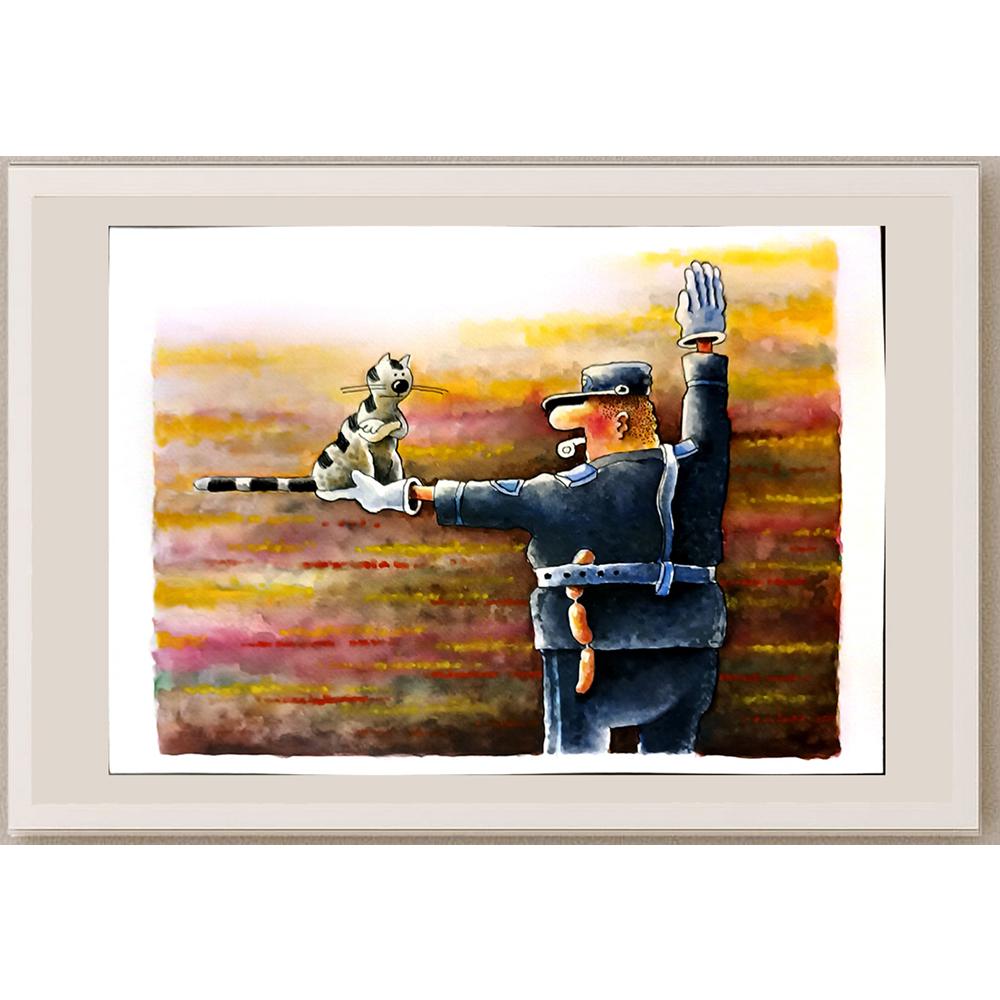Konstantin Kazanchev 29x21cm Orijinal Karikatür BOD05279