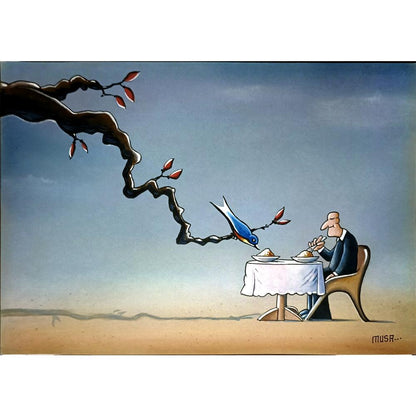Musa Gümüş 29x21cm Orijinal Karikatür BOD05281