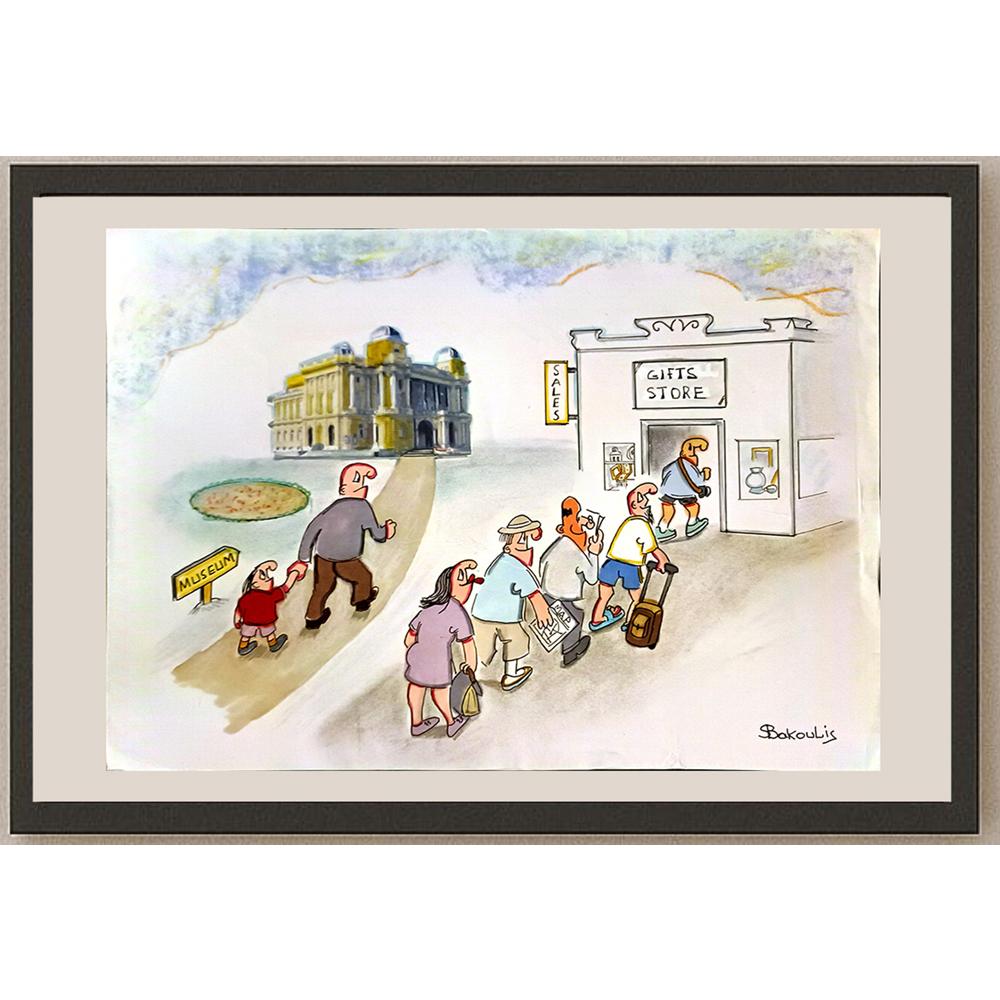 Bacoulis Serafim 43x30cm Orijinal Karikatür BOD05283