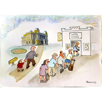 Bacoulis Serafim 43x30cm Orijinal Karikatür BOD05283