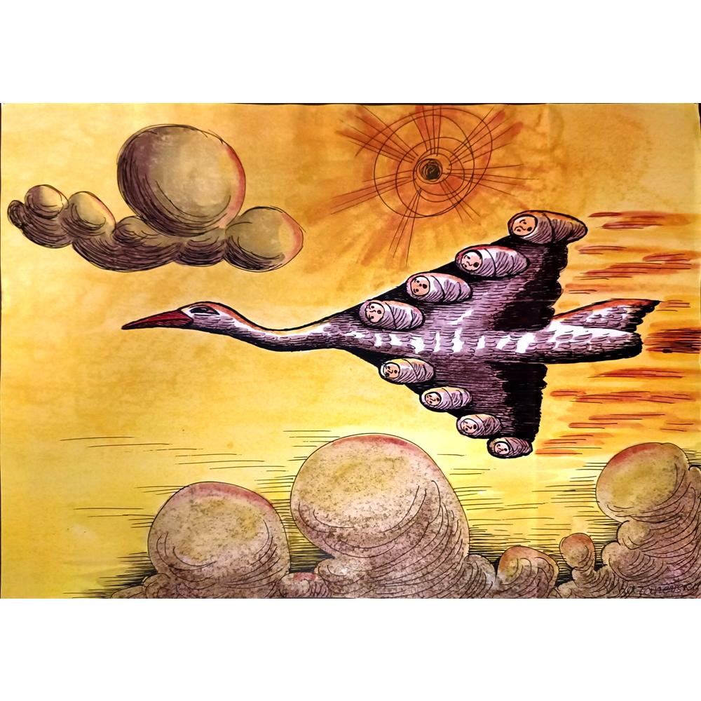 Vladimir Kazanevsky 43x30cm Orijinal Karikatür BOD05284