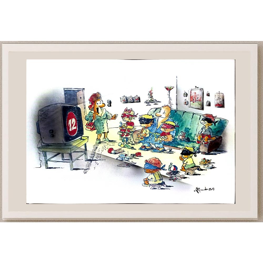 Jovan Prokopljevic 43x30cm Orijinal Karikatür BOD05285