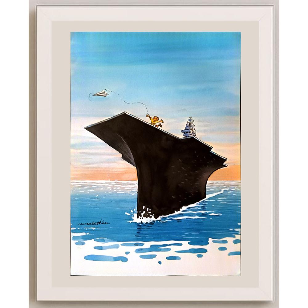 Cemalettin Güzeloğlu 29x21cm Orijinal Karikatür BOD05289