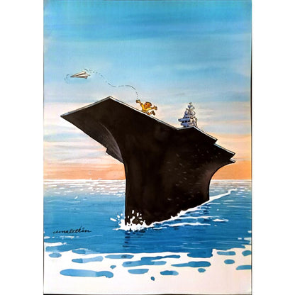 Cemalettin Güzeloğlu 29x21cm Orijinal Karikatür BOD05289