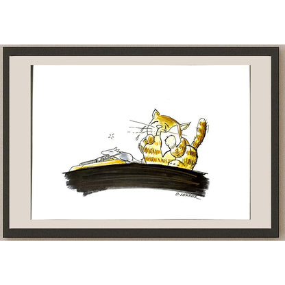 Luc Desheemaeker 29x21cm Orijinal Karikatür BOD05290