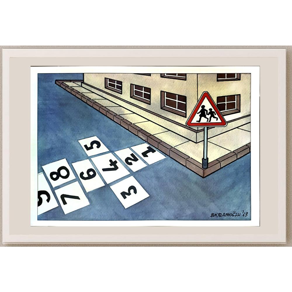 Recep Bayramoğlu 29x21cm Orijinal Karikatür BOD05293