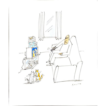 Werner Rollow 35x30cm Orijinal Karikatür BOD05296