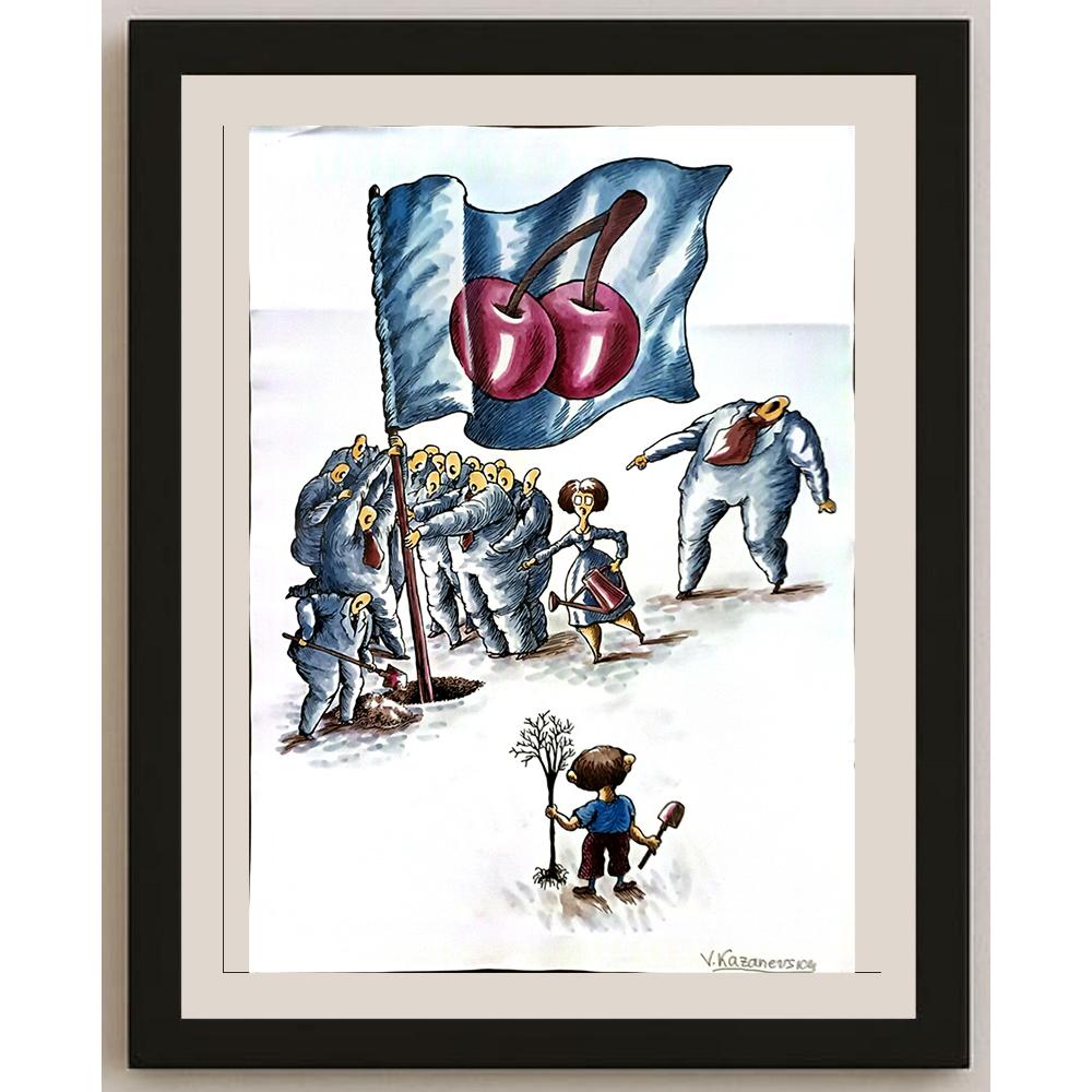 Vladimir Kazanevsky 43x30cm Orijinal Karikatür BOD05299