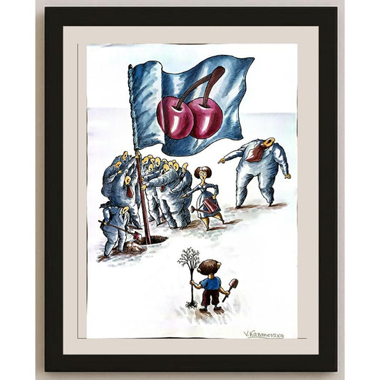 Vladimir Kazanevsky 43x30cm Orijinal Karikatür BOD05299