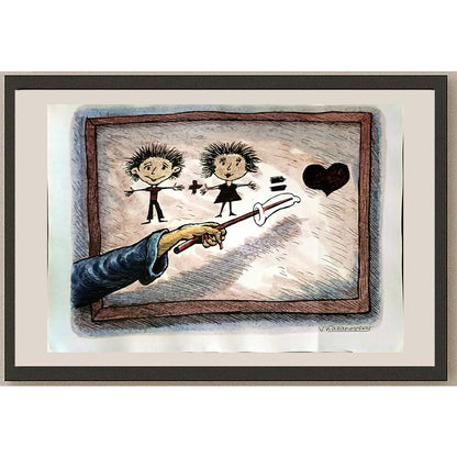 Vladimir Kazanevsky 43x30cm Orijinal Karikatür BOD05300