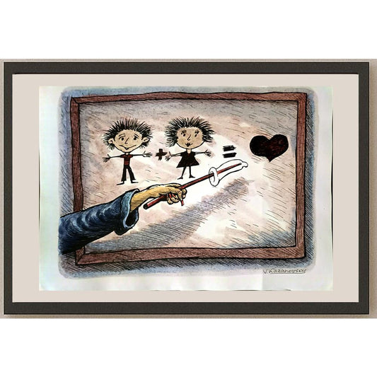 Vladimir Kazanevsky 43x30cm Orijinal Karikatür BOD05300