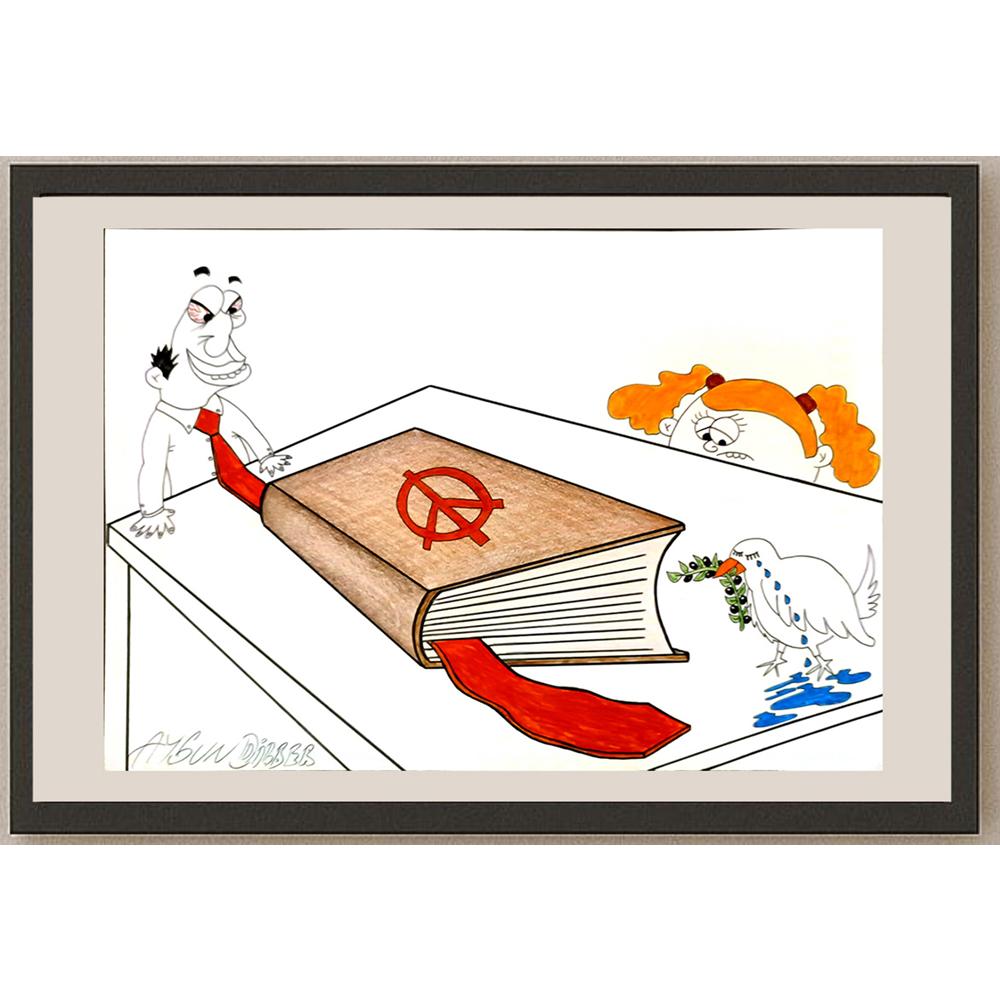 Aysun Dilber Kesim 35x25cm Orijinal Karikatür BOD05302