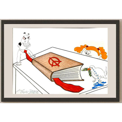 Aysun Dilber Kesim 35x25cm Orijinal Karikatür BOD05302
