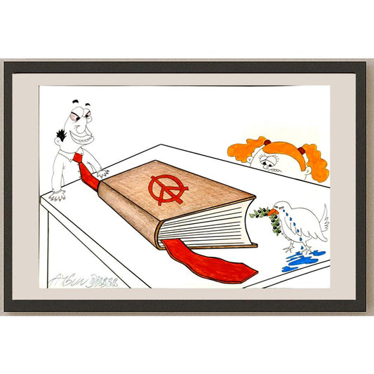 Aysun Dilber Kesim 35x25cm Orijinal Karikatür BOD05302