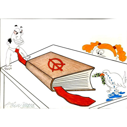 Aysun Dilber Kesim 35x25cm Orijinal Karikatür BOD05302