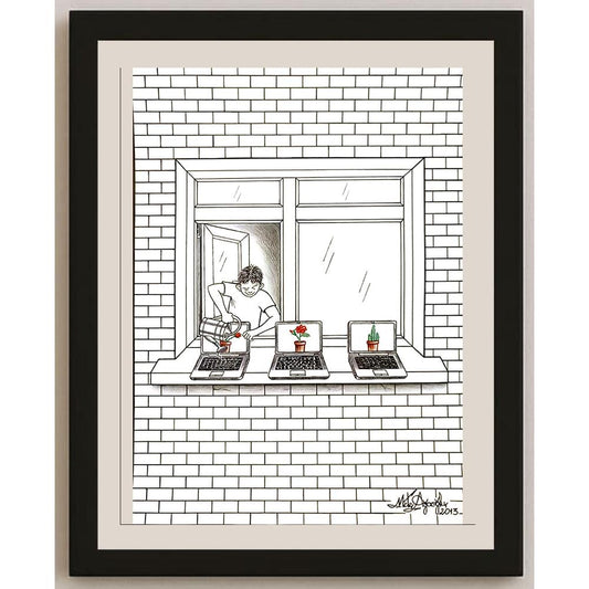 Mete Ağaoğlu 35x25cm Orijinal Karikatür BOD05303