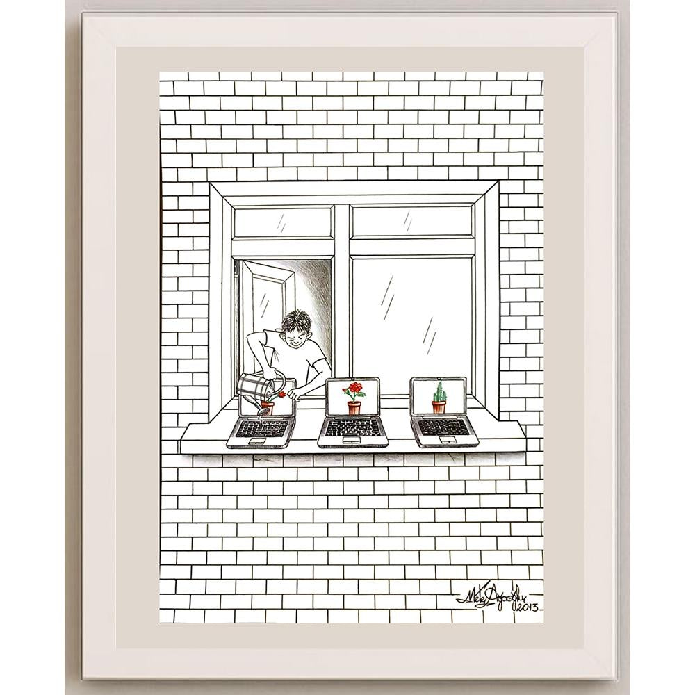 Mete Ağaoğlu 35x25cm Orijinal Karikatür BOD05303