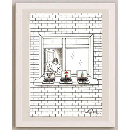 Mete Ağaoğlu 35x25cm Orijinal Karikatür BOD05303