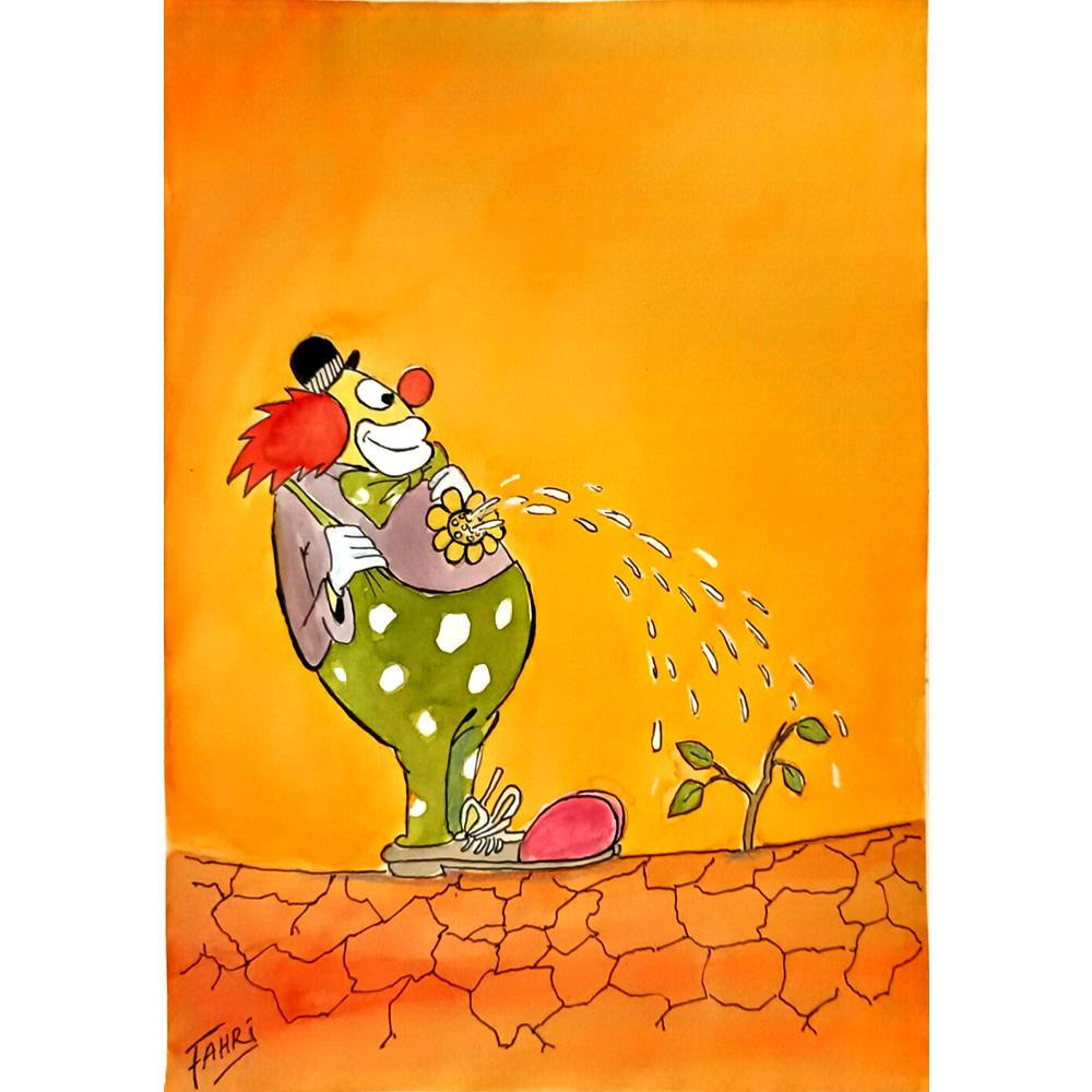 Fahri Evican 35x25cm Orijinal Karikatür BOD05307