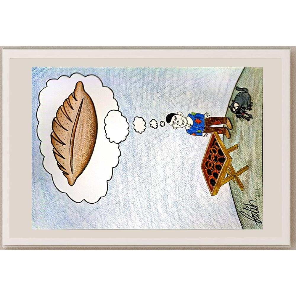 Fatih Dilekçi 35x25cm Orijinal Karikatür BOD05310