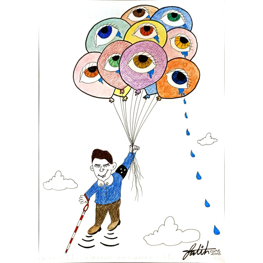 Fatih Dilekçi 35x25cm Orijinal Karikatür BOD05311