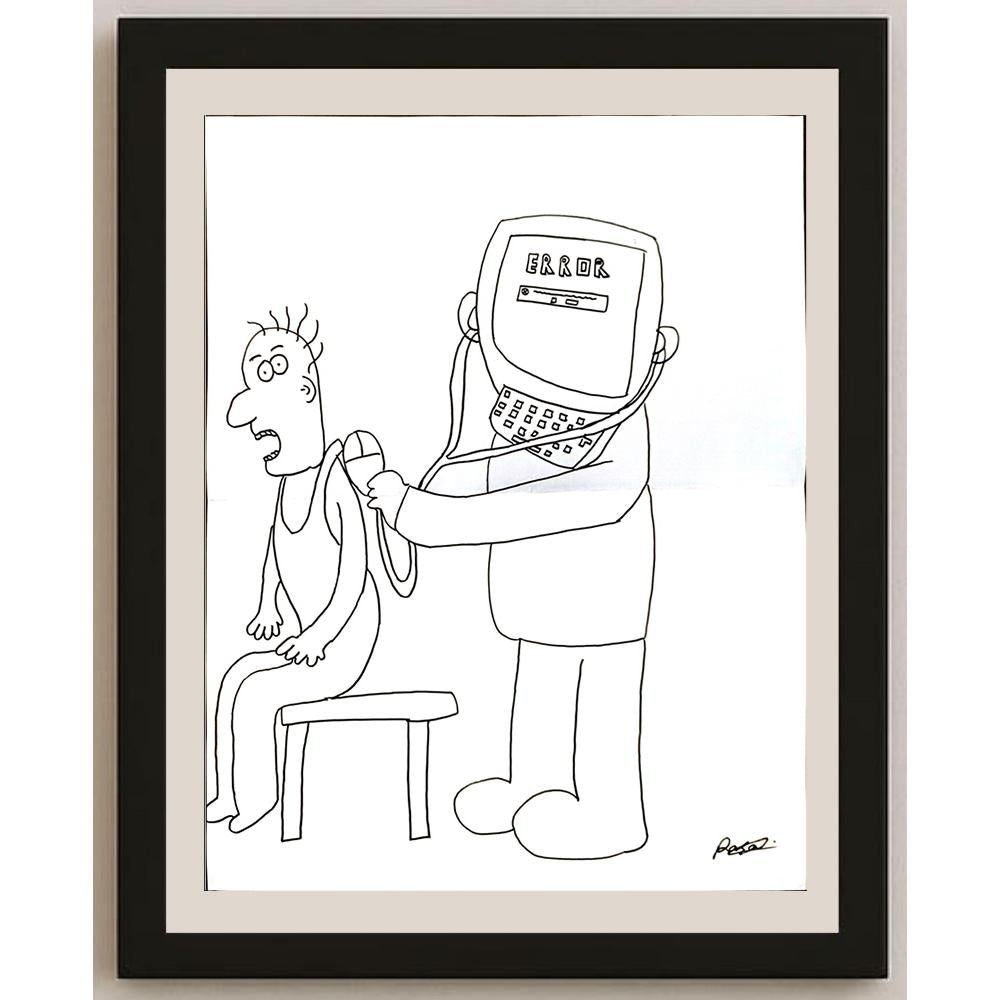 Paşa Uyguntüzer 43x30cm Orijinal Karikatür BOD05312