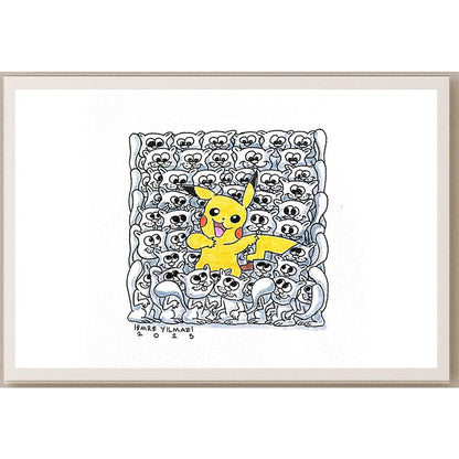 Emre Yılmaz 20x20cm Pikachu Orijinal Karikatür BOD05327