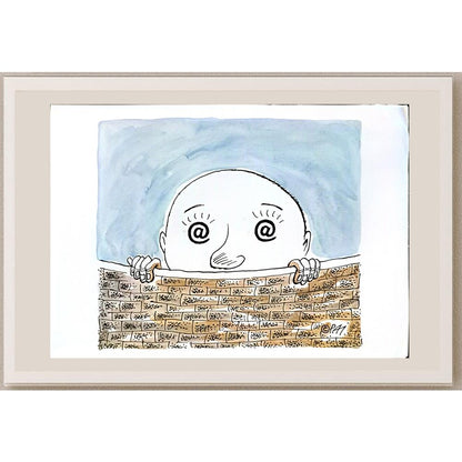 Julian Pena Pai 29x21cm Orijinal Karikatür BOD05341