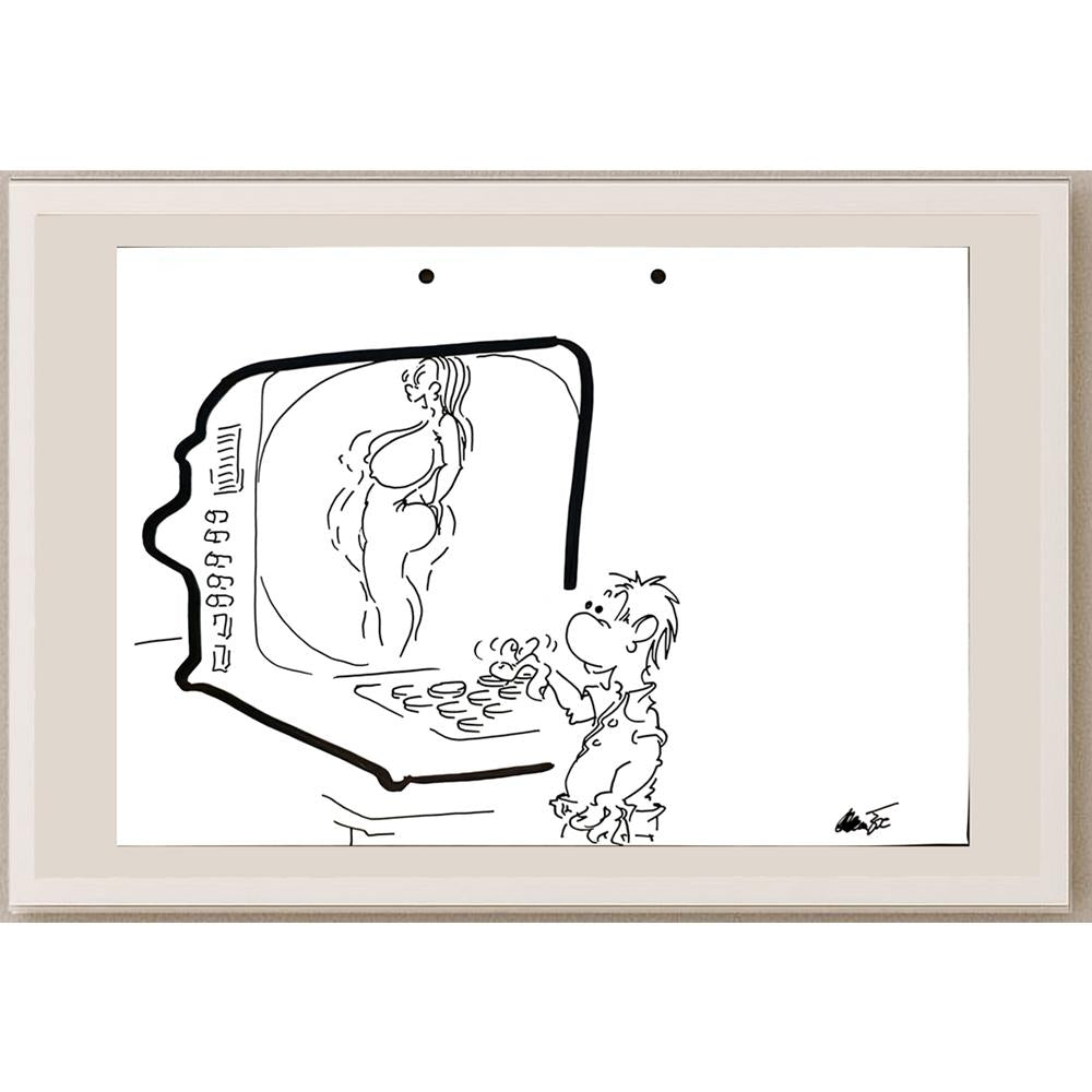 Branko Premuzic 29x21cm Orijinal Karikatür BOD05347